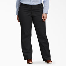 Dickies Womens Juniors Plus Size Stretch Straight Leg Pant